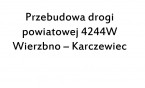 &quot;Przebudowa drogi powiatowej nr 4244W Wierzbno- Karczewiec&quot; - zapoznanie z projektem