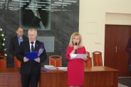 Starosta Węgrowski Krzysztof Fedorczyk i Wicestarosta Halina Ulińska podczas wręczania Stypendium Starosty (galeria: 2)