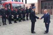 Wizyta Wojewody w Komendzie Państwowej Straży Pożarnej w Węgrowie (galeria: 3)