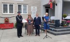 Uroczysty apel z okazji obchodów 100-lecia Ochotniczej Straży Pożarnej w Orzeszówce (Gmina Miedzna)