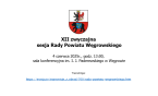 Ogłoszenie o XII zwyczajnej sesji Rady Powiatu Węgrowskiego