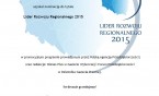 Nominacja do tytułu Lider Rozwoju Regionalnego 2015