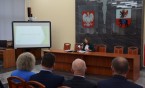 Konferencja prasowa podsumowująca rok pracy Zarządu Powiatu Węgrowskiego