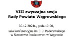 Ogłoszenie o VIII zwyczajnej sesji Rady Powiatu Węgrowskiego