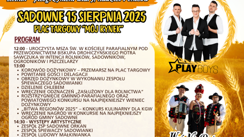 Dożynki Gminno-Parafialno-Powiatowe w Sadownem.