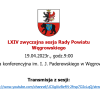 Ogłoszenie o LXIV zwyczajnej sesji Rady Powiatu Węgrowskiego