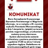 Komunikat Biura Zarządzania Kryzysowego Starostwa Powiatowego w Węgrowie